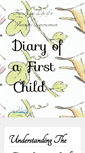 Mobile Screenshot of diaryofafirstchild.com