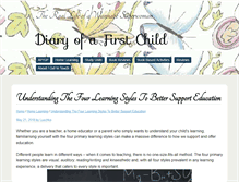 Tablet Screenshot of diaryofafirstchild.com